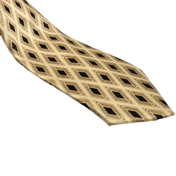 {Lanvin} Men's Silk Tie In Geometric Print - Picture 3 of 8